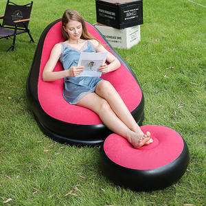 диван-шезлонг, воздушные диваны, кровать, подушка для сиденья, кресло для отдыха, пляжное кресло, надувной Флокированный диван - Product Image 6