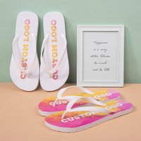 Chaussures d'été pour hommes et femmes, tongs imprimées avec logo personnalisé 2022, nouvelles impressions estivales