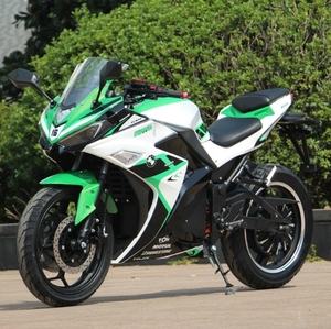 Motocicleta eléctrica de carreras con Motor de <span class=keywords><strong>cadena</strong></span> central de 3000W personalizada de fábrica, motocicleta eléctrica de velocidad máxima de 160 km/h de 72V - Product Image 1