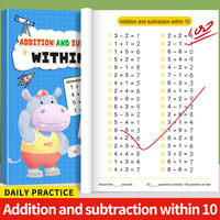 Cahier d'exercices personnalisé de calcul mental (addition et soustraction) de 100 opérations, tableau de formules mathématiques pour la 1ère année, livre de pratique pour l'éveil numérique