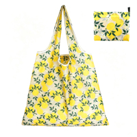 Sac de courses pliable en polyester écologique, grande capacité avec poche intérieure dissimulée, motif personnalisé, sac de courses pour supermarché