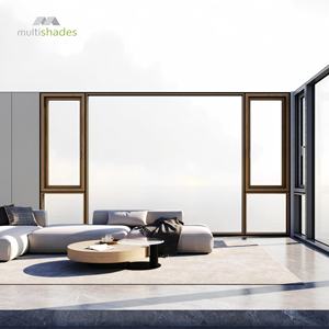 Fenêtre à battants décorative en bois <span class=keywords><strong>avec</strong></span> revêtement en bois, en aluminium à grain <span class=keywords><strong>de</strong></span> teck <span class=keywords><strong>de</strong></span> haute qualité, multicolores - Product Image 3