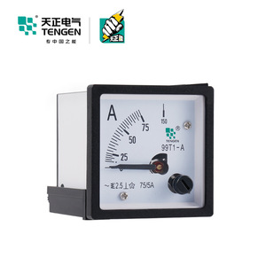 แอมมิเตอร์แบบเข็ม Tengen 99T1-A 75/5A AC 48x48 มม. แบบอนาล็อก สำหรับติดตั้งบนแผงควบคุม เฟสเดียว - Product Image 2