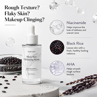 Sérum Visage au Riz Noir Niacinamide Effet Lissant et Illuminateur de la Peau, Marque Privée OEM ODM