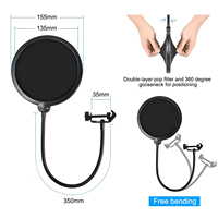 Microphone Pop Filter Mask Shield Filtre sonore de studio à double couche pour accessoires d'enregistrement de diffusion