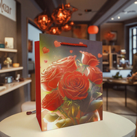 Sac cadeau carte blanche dorée pour la Saint-Valentin Sacs en carton ivoire Gaufrage sérigraphie Stratification Différentes tailles Emballage en fourrure
