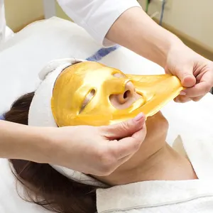 Hỗ trợ tùy chỉnh nhãn hiệu riêng Hydrogel mặt tấm maskss chống lão hóa 24k vàng collagen tinh thể mặt nạ trên khuôn mặt