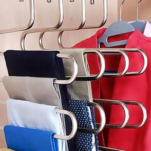 <span class=keywords><strong>Cintre</strong></span> multifonction en PVC à 5 couches en métal pour vêtements, écharpes et pantalons <span class=keywords><strong>Cintre</strong></span> en forme <span class=keywords><strong>de</strong></span> S pour économie <span class=keywords><strong>de</strong></span> tissu Garde-robe Salle <span class=keywords><strong>de</strong></span> bain Salon - Product Image 5