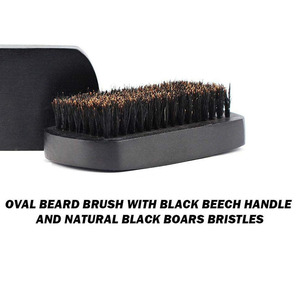 Juego de peines para barba y bigote con cepillo de cerdas, mango de plástico, herramientas de aseo prácticas para hombres, kit de cuidado del cabello - Product Image 2