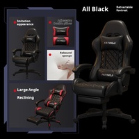 Chaise de bureau ergonomique Esports Gaming avec pivotant réglable en cuir synthétique confortable extensible