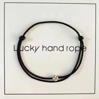 Pulsera minimalista Resoul con un solo abalorio dorado, pulsera de hilo fino ajustable, joyería de cuerda de la suerte para parejas, regalos.