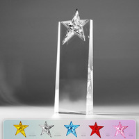 Étoile à cinq branches en cristal multicolore personnalisable Trophées de gravure créative gravés UV imprimés