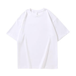 Camiseta de Algodón Peinado 100% Personalizada por el Fabricante, para Hombre, Holgada, Informal, Transpirable, Lisa, con Patrón Sólido - Product Image 2