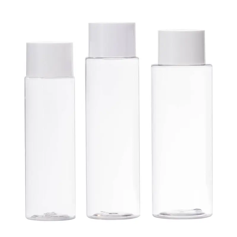 Hot Sale Simple Style 150ml 200ml 250ml Smooth PET Toner Bottle Plastic Transparent Bottle for Toner Packaging