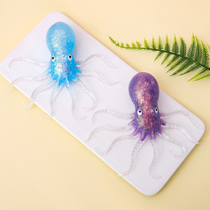 ของเล่นบีบปลาหมึกกลิตเตอร์แบบใหม่ ของเล่นบีบคลายเครียด บีบแล้วคืนตัวช้า โมจิบอลซิลิโคน ของเล่นบีบเสริมพัฒนาการ - Product Image 3