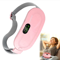 Ceinture électrique sans fil, coussin chauffant rapide 3S avec 4 niveaux de chaleur et 4 modes de massage, coussin chauffant pour le dos ou le ventre