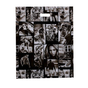 Sacs de courses réutilisables écologiques en HDPE personnalisés avec logo imprimé en sérigraphie, poignée manuelle, design pliable pour les achats professionnels - Product Image 5