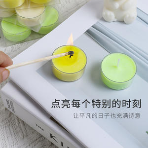 Bougies chauffe-plat parfumées aux couleurs bonbon 4x1,7cm en cire de paraffine, décoration d'intérieur, forme ronde, mèche unique - Product Image 4