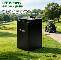 Batterie lithium rechargeable semi-solide TSX Power Custom 62V LiFePO4 20Ah, 1200 cycles, -20~50°C, électrique