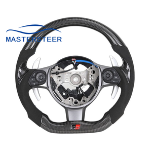 FR Custom Gr Stijl Half Alcantara Fibra de carbono Stuur Voor Toyota Gr 86 Gr86 Zn6 <span class=keywords><strong>Gt86</strong></span> Subaru Brz Zc6 Frs <span class=keywords><strong>Yaris</strong></span> - Product Image 1