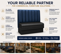 Großhandel Foshan Fabrik OEM ODM Kommerzielle Restaurant-Sitzbank Maßgefertigte Bankett-Sofa PU-Leder Einzelsitzbank für Café und Bar