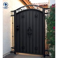 Portail double en fer forgé Prima, porte de jardin décorative avec pointe en fer forgé pour cour et propriété