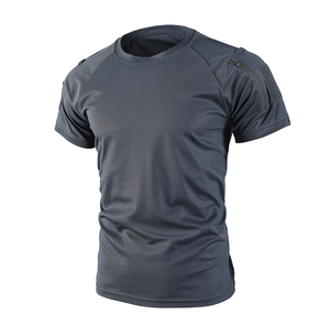 DFT0511 T-shirt tactique camouflage pour homme à manches courtes et épaules tombantes, confortable, respirant, séchage rapide, pour activités de plein air - Product Image 3