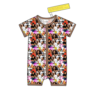 Coleção de Macacões de Bebê Bamboo Pop Star & Music Vibe, Pijamas Personalizados com Impressão de Fotos em Colagem - Product Image 2