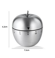 Timer Telur Baja Tahan Karat 1-60 Menit Pengingat Mekanis Timer Hitung Mundur Rumah Tangga Alat Memasak dan Memanggang di Dapur