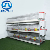 Cage à poulets de type H galvanisée, 4 niveaux, 80 poulets, durable, fabriquée en Chine, pour élevage de poulets de chair