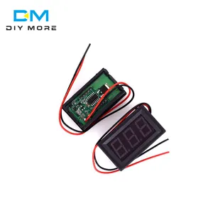 0.56'' Inch RED LED Display Panel Voltage Meter Voltmeter 3 Tube LED Digital Voltmeter DC 5-120V For Electric Car