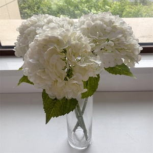 Bianco artificiale <span class=keywords><strong>ortensia</strong></span> 196 petali di lattice fiore di migliore qualità gambi reali veri tocco <span class=keywords><strong>ortensia</strong></span> fiore - Product Image 2