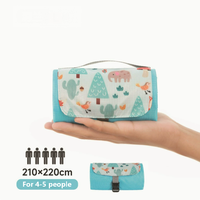 Couverture de pique-nique portable en tissu Oxford imperméable style enfance 82*86 pouces, tapis de pique-nique pour enfants, accessoires de camping en plein air
