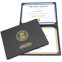 Carpeta Porta-Certificados Rígida Plegable Personalizada para Diplomas, Premios, Documentos y Cubiertas de Presentación al por Mayor