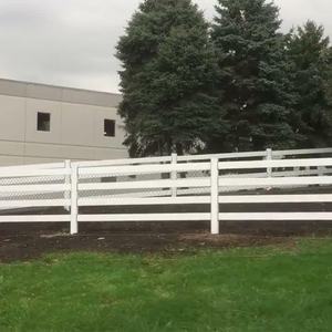 Recinzione cavallo a buon mercato su misura <span class=keywords><strong>PVC</strong></span> <span class=keywords><strong>Guardrail</strong></span> <span class=keywords><strong>Pvc</strong></span> recinzione cavallo resistente uv 3 rail cavallo in plastica <span class=keywords><strong>pvc</strong></span> recinzione fattoria in vinile - Product Image 4