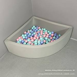 أريكة فوم مخصصة بنمط تشيسترفيلد مع جسم ناعم ربع كرة المحيط مسبح ثلاثي الكرات - Product Image 3