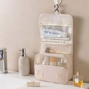 High Quality Unisex Custom Logo <b>Makeup</b> <b>Bag</b> Polyester Cosmetic Travel Organizer Bathroom Shower Toiletries Hanging - Product Image 1