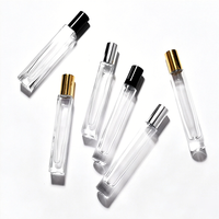 Botol Roll-on Kaca Bentuk Silinder Persegi Bulat Tipis 10ml Dinding Tebal untuk Parfum, Grosir Kustom Kosong