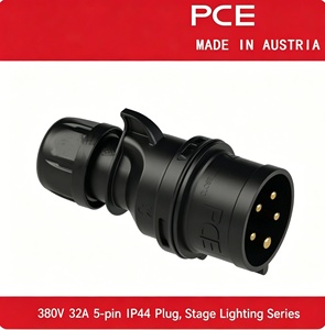 Enchufe, Conector y Tomacorriente Industriales de la Marca PCE Importados de <span class=keywords><strong>Austria</strong></span> para Iluminación de Escenarios, Serie 380V 32A de 5 Núcleos - Product Image 1