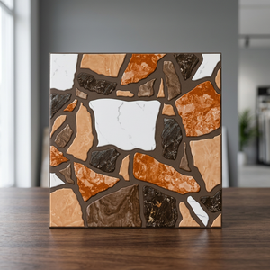 Carreaux de sol en céramique antidérapants modernes et rustiques 400x400mm, finition mate, porcelaine, terrazzo, design d'intérieur - Product Image 6