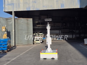 Tour d'éclairage et de vidéosurveillance mobile extérieure connectée au cloud 2026 avec alimentation solaire efficace et affichage couleur pour concentrateur logistique - Product Image 2