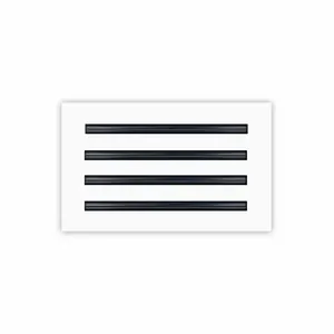 Lakeso 12x8 Decorative Linear Slot Diffuser Modern HVAC Vent Cover Register Grille for Ceiling Walls Floors 4 slots