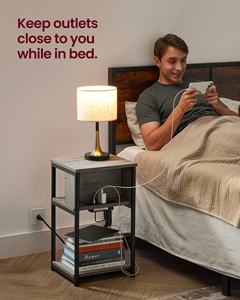 <span class=keywords><strong>VASAGLE</strong></span> – petite <span class=keywords><strong>table</strong></span> d'appoint en bois pour chambre à coucher, <span class=keywords><strong>table</strong></span> d'appoint de luxe, <span class=keywords><strong>table</strong></span> d'appoint intelligente - Product Image 1