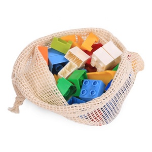 Portable Foldable Shopping Cotton Knit <strong>Net</strong> Mesh <strong>Bag</strong> with Strings - Product Image 3