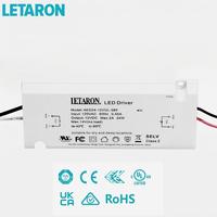 Controlador LED Ultra Delgado Letaron 100-120VAC AC-DC de Salida Única 36W 12V 24V para Espejos de Baño, Gabinetes y Tiras de Luz