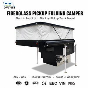 ONLYWE Autocaravana de 4 plazas con paredes de fibra de vidrio, estructura de aluminio, armario, nevera, claraboya, ventana para RV, <span class=keywords><strong>furgoneta</strong></span> familiar para acampar - Product Image 1