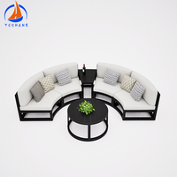 Chaises profondes de patio très vendues, canapé moderne d'extérieur, vert, grand lot, canapé en forme de U, canapé d'extérieur de Foshan