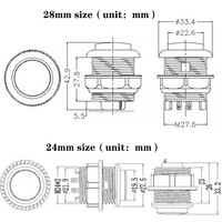 BAOLIAN 28mm bouton poussoir Arcade boutons poussoirs commutateur de jeu pour pièce poussoir vidéo poisson jeu Console fente PCBA bricolage