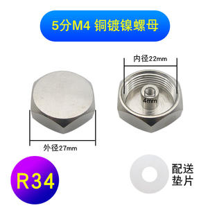 Universal 4/5/6/8/1 Inch Pure Copper Nut Socket for Magnesium Rod in Storage <b>Electric</b> <b>Water</b> <b>Heater</b> Drain Outlet - Product Image 2