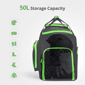 Sac de transport pour chaussures de <span class=keywords><strong>ski</strong></span> en polyester, sac de transport pour <span class=keywords><strong>casque</strong></span> de <span class=keywords><strong>ski</strong></span>, accessoires de <span class=keywords><strong>ski</strong></span>, sac de rangement pour chaussures avec poignée rembourrée pour chaussures de <span class=keywords><strong>ski</strong></span> - Product Image 3